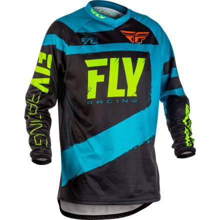 Футболка для мотокросса FLY RACING F-16 синяя/черная (2018) (детская)     YL