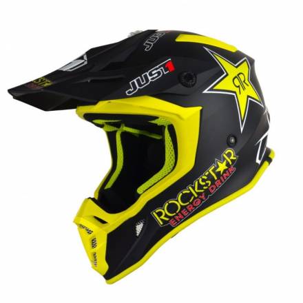 Шлем (кроссовый) JUST1 J38 BLADE Rockstar желтый/черный/белый матовый  M