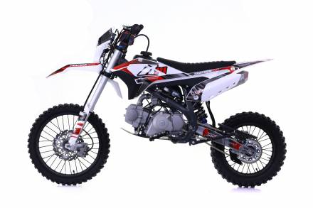 Мотоцикл Кроссовый Apollo Tracker 125LE, 17/14 (Красный/Белый) MSD