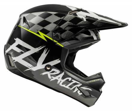 Шлем детский (кроссовый) FLY RACING KINETIC SKETCH ECE черный/белый/Hi-Vis желтый матовый   YL