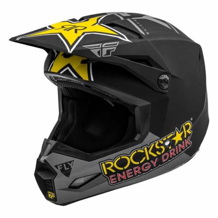 Шлем (кроссовый) FLY RACING KINETIC ROCKSTAR ECE серый/черный/желтый матовый (2020)  M