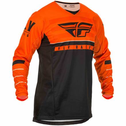 Футболка для мотокросса FLY RACING KINETIC K120 оранжевая/чёрная/белая (2020) (детская)    YX
