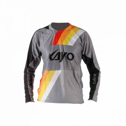 Футболка для мотокросса KAYO серая/черная  XL