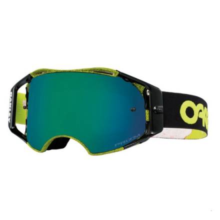 Очки для мотокросса OAKLEY Airbrake Thumbprint черные-желтые / зеленая Prizm MX (OO7046-45)