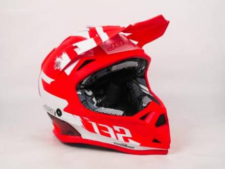 Шлем (кроссовый) JUST1 J32 PRO Kick белый/красный матовый (2018)  XL