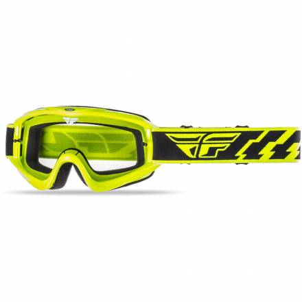 Очки для мотокросса FLY RACING FOCUS (2018) желтые Hi-Vis, прозрачные
