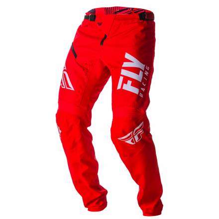 Брюки для мотокросса FLY RACING KINETIC SHIELD красные/белые (2019) 34