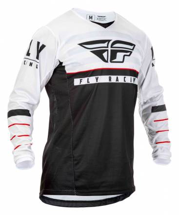 Футболка для мотокросса FLY RACING KINETIC K120 черная/белая/красная (2020)  M