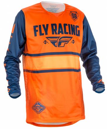 Футболка для мотокросса FLY RACING KINETIC ERA оранжевая/синяя (2018)  L