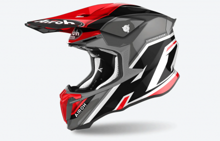 Мотошлем AIROH TWIST 2.0 SHAKEN (RED GLOSS Кросс-Эндуро термопластик XS)