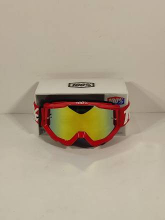 Очки кроссовые 100% STRATA MX White-Red