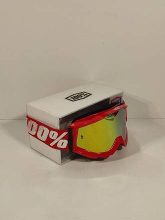 Очки кроссовые 100% STRATA MX White-Red