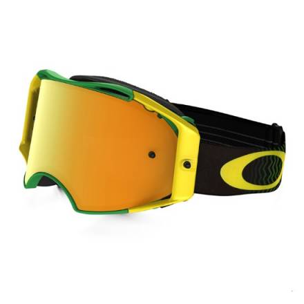 Очки для мотокросса OAKLEY Airbrake Shockwave зеленые-желтые / желтая 24K Iridium  (OO7046-36)