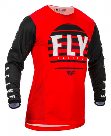 Футболка для мотокросса FLY RACING KINETIC K220 красная/чёрная/белая (2020)  L