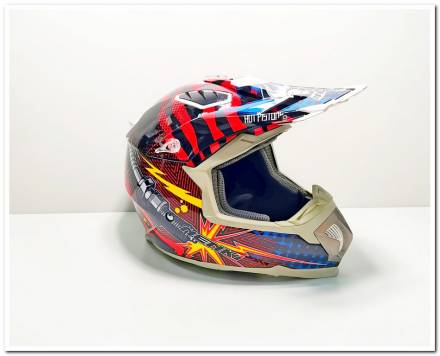 Шлем кроссовый Nenki Hot Pistons black\red XL