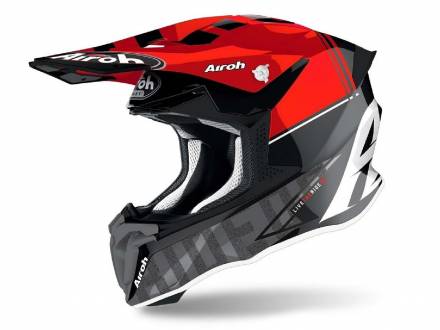 Мотошлем AIROH TWIST 2.0 TECH (RED GLOSS Кросс-Эндуро Термопластик S)