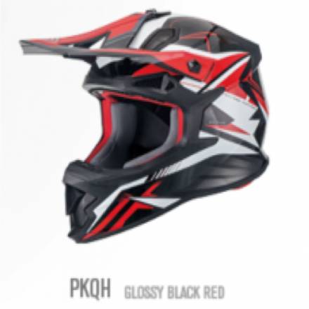 Мотошлем FS-609 PKQH (Glossy black red, M)