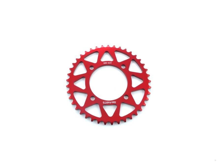 Звезда ведомая аллюминиевая питбайк 420-41T красная SM-PARTS - купить в ...
