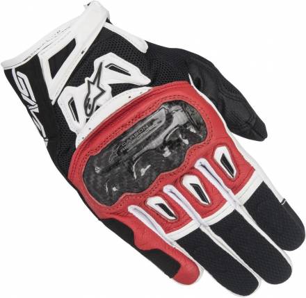 Перчатки кожаные Alpinestars красные белые черные XL