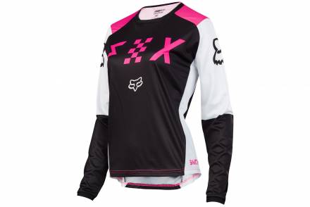 Мотоджерси женская Fox Blackout Womens Jersey Black/Pink S (12337-285-S)