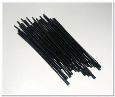 Трубки декоративные на спицы 238мм черные