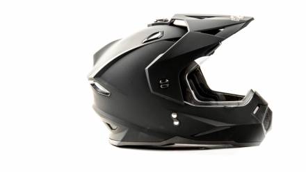 Шлем мото мотард HIZER J6802 #3 (L)  matt black (2 визора)