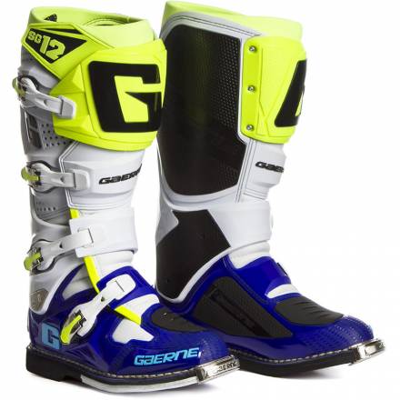 Мотоботы GAERNE SG-12 синие/белые/Hi-Vis желтые 43