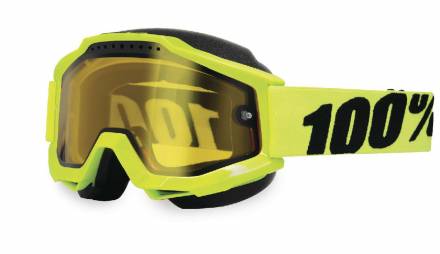 Очки 100% Accuri Snowmobile Fluo / Yellow Vented Dual Lens w/Pins (50203-004-02)