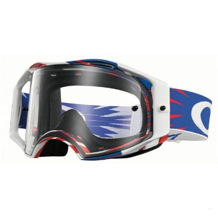 Очки для мотокросса OAKLEY Airbrake Hi Voltage красные-белые-синие / прозрачная  (OO7046-11)