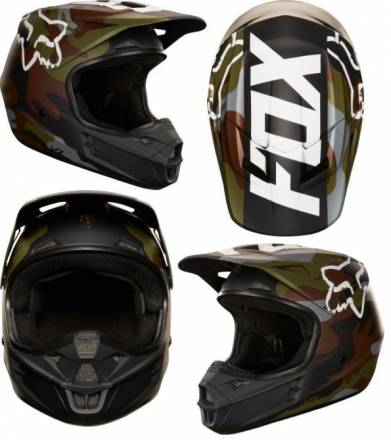 Мотошлем Fox V1 Camo Helmet Green Camo XXL 63-64cm (20761-031-2X)