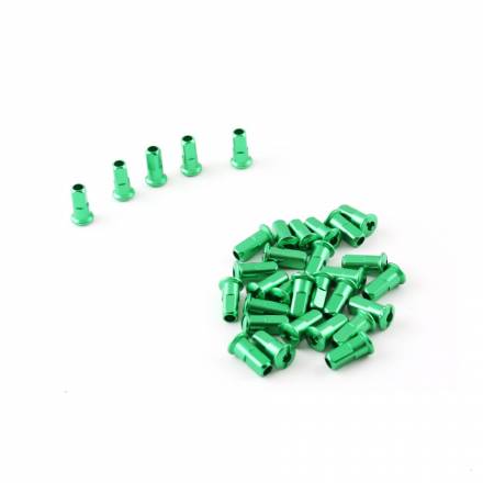 Комплект декоративных ниппелей для спиц (32 шт.) зеленых YCF