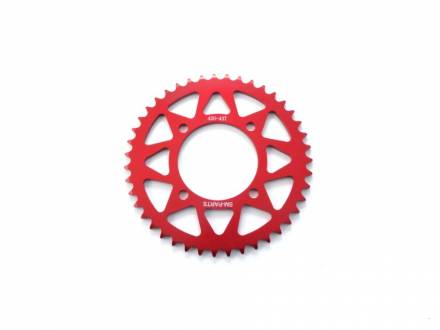 Звезда ведомая аллюминиевая питбайк 420-43T красная  SM-PARTS