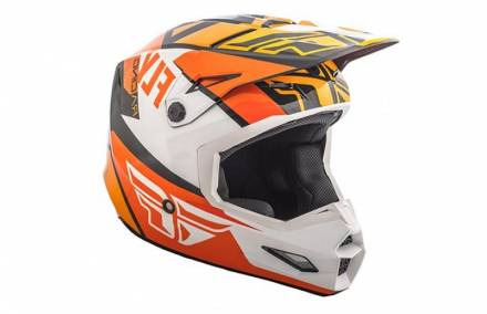 Шлем детский (кроссовый) FLY RACING ELITE GUILD оранжевый/белый/черный (2018)  YL