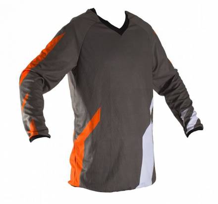 Футболка для мотокросса ATAKI Strike серая/оранжевая XL