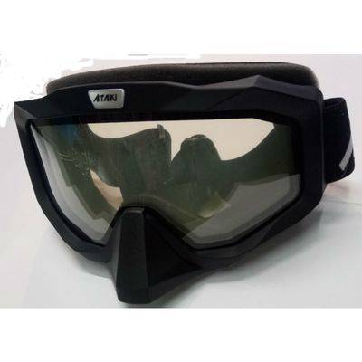Очки мотокросс/снегоход (двойное стекло) ATAKI HB-811 черные матовые