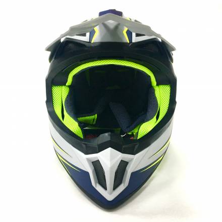 Мотошлем FS-610 Fiber DFZS (Glossy grey blue, L)