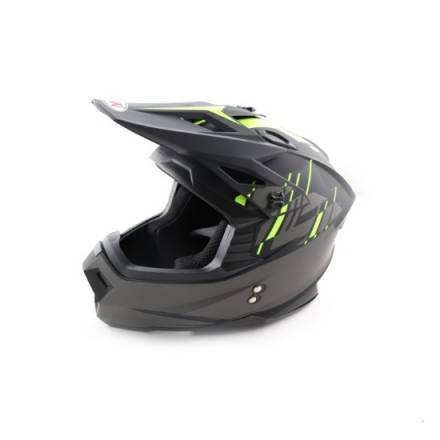 Шлем (кроссовый) Ataki MX801 Strike Hi-Vis желтый/черный матовый  XL