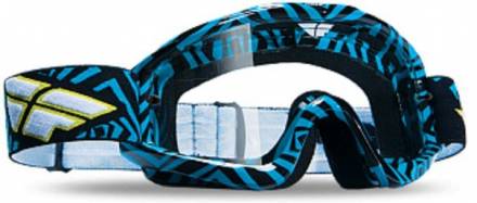 Очки для мотокросса FLY RACING ZONE синие/белые прозрачные