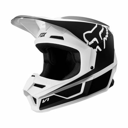 Мотошлем подростковый Fox V1 Przm Youth Helmet Black/White M 49-50cm (20084-018-M)