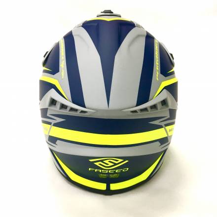 Мотошлем FS-610 Fiber DFZS (Glossy grey blue, S)