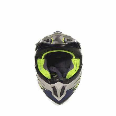 Мотошлем FS-610 Fiber DFZS (Glossy grey blue, S)