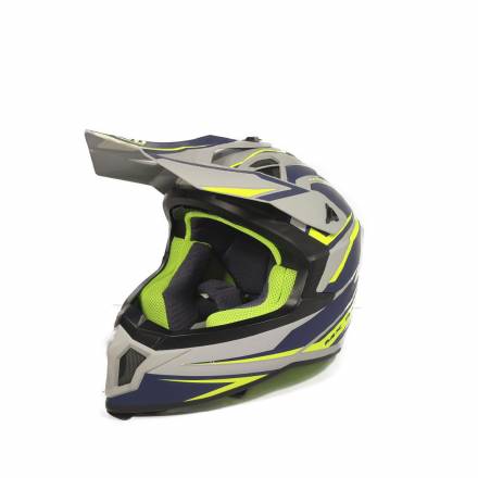 Мотошлем FS-610 Fiber DFZS (Glossy grey blue, S)