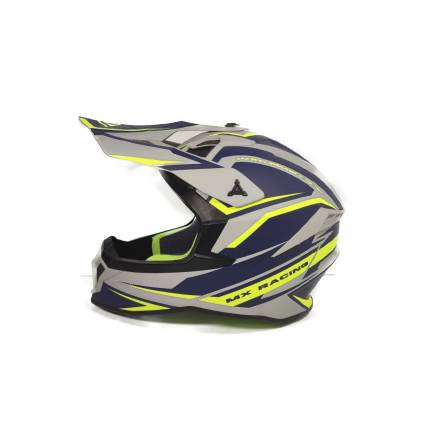 Мотошлем FS-610 Fiber DFZS (Glossy grey blue, S)