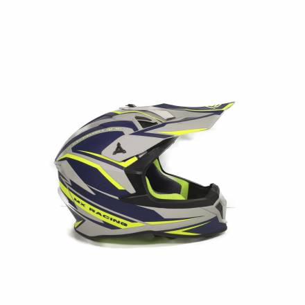 Мотошлем FS-610 Fiber DFZS (Glossy grey blue, S)