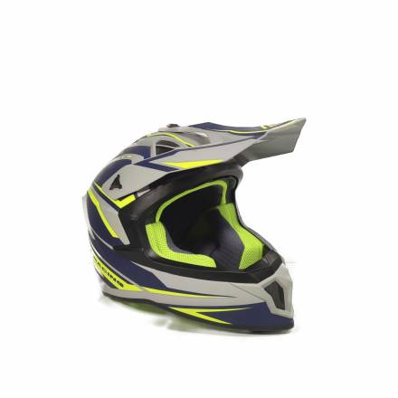 Мотошлем FS-610 Fiber DFZS (Glossy grey blue, S)