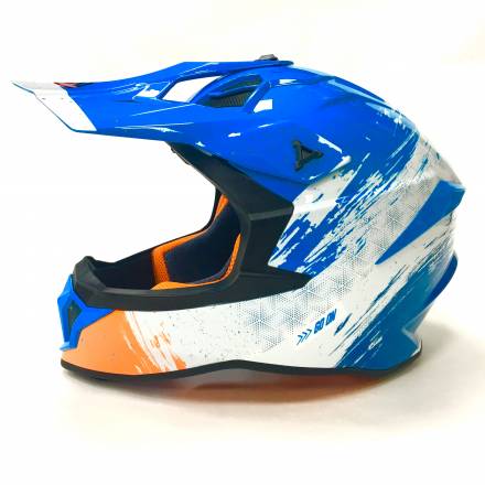 Мотошлем FS-610 Fiber JMSZL (Glossy blue white, M)