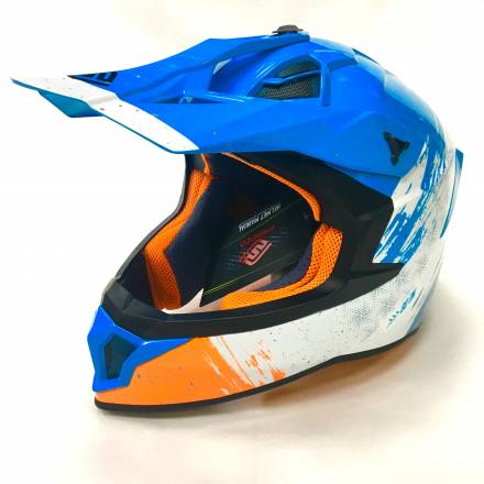 Мотошлем FS-610 Fiber JMSZL (Glossy blue white, M)