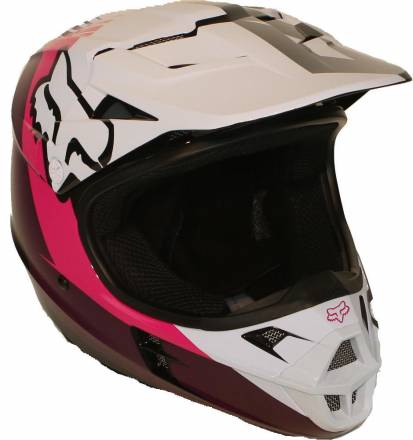 Мотошлем Fox V1 Halyn Helmet Black/Pink XS 53-54cm (19536-285-XS)