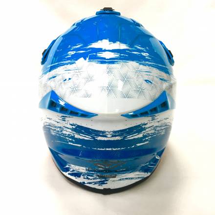 Мотошлем FS-610 Fiber JMSZL (Glossy blue white, S)