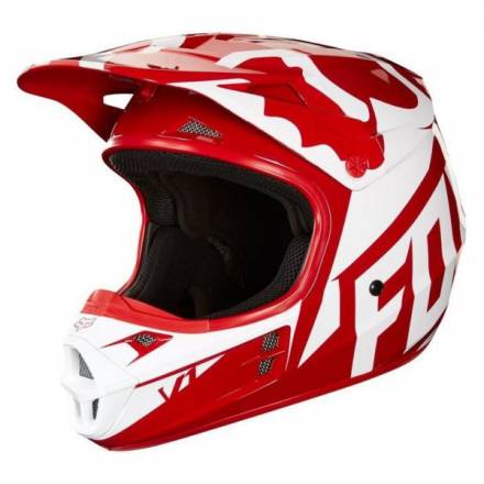 Мотошлем Fox V1 Race Helmet Red XS 53-54cm (19532-003-XS)